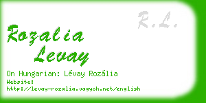 rozalia levay business card