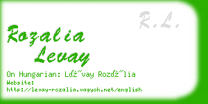 rozalia levay business card